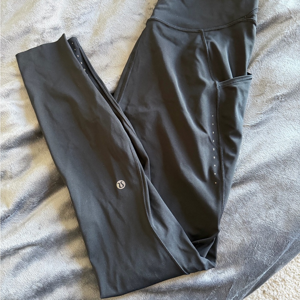 lululemon athletica Black High-Waist Leggings with Side Pocket